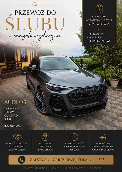 Auto do ślubu Audi Q5