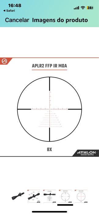 Mira Athlon 6-24x50 torreta balistica