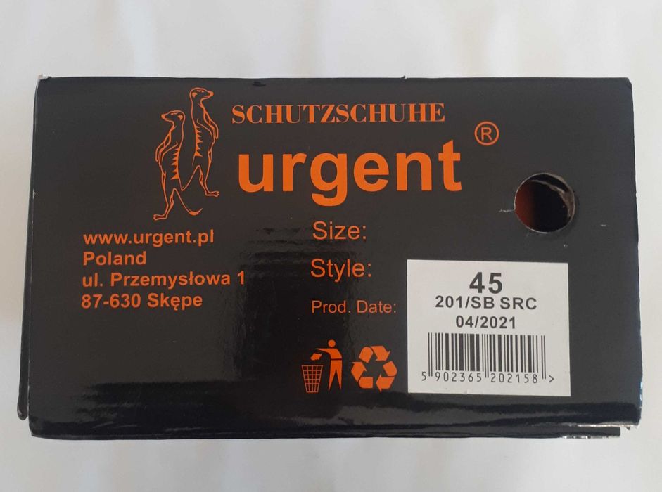 Buty robocze Urgent rozmiar 45 (nowe)