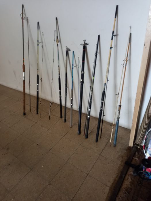 Canas de pesca usadas.