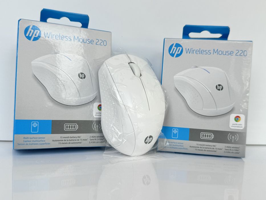 Нова Бездротова Оптична Мишка Миша HP 220 Wireless Біла (7KX12AA)