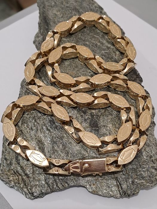 Złoty łańcuszek splot Cartier 197 g 69 cm 585 Nowy