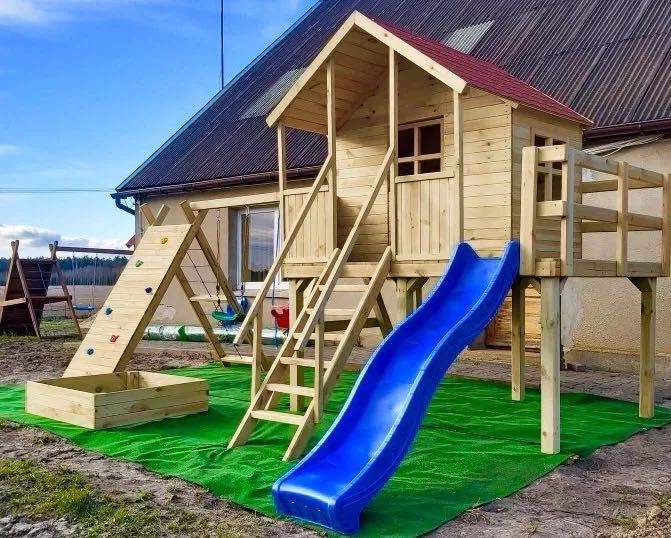 Solidny plac zabaw, domek dla dzieci