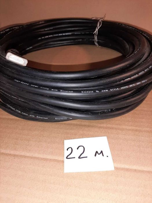 Кабель HDMI-HDMI V1.4 Hotron, Displayport, Довжина 10, 15 , 22 м