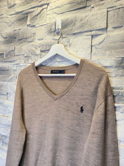 Sweter Polo Ralph Lauren Wełniany Serek Wełna Logo