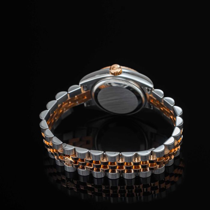 Zegarek Rolex Lady Datejust 26mm biała tarcza z diamentami, stal i Everose