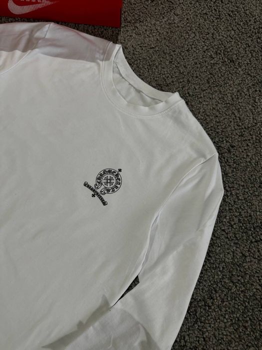 Лонгслів Chrome Hearts / Білий Лонгслів Хром Хартс / Лонгслив Хром