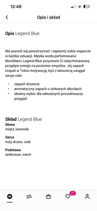 Montblanc eau de perfume 50 ml. Niespodzianka gratis