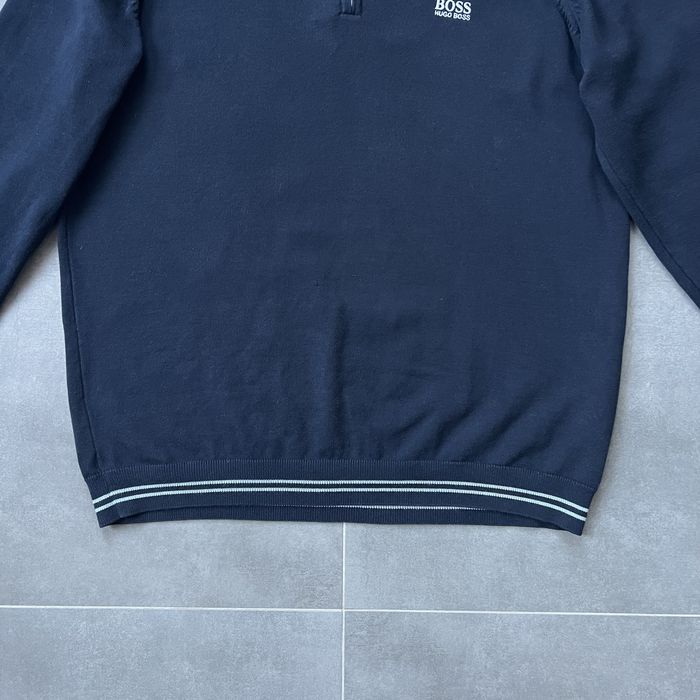 Темно-синій светр Hugo BOSS Ever Quarter Zip Jumper зі 1/4 розмір XL