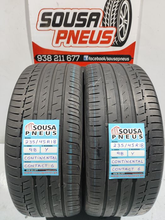 2 pneus semi novos 235-45R18 Continental - Oferta dos Portes