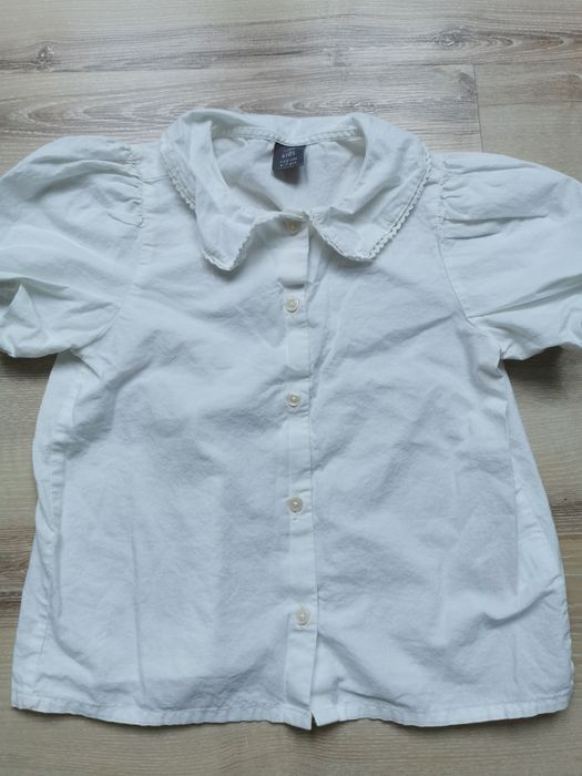 Bluzka koszula dziewczęca 122cm H&M kołnierzyk bawełna