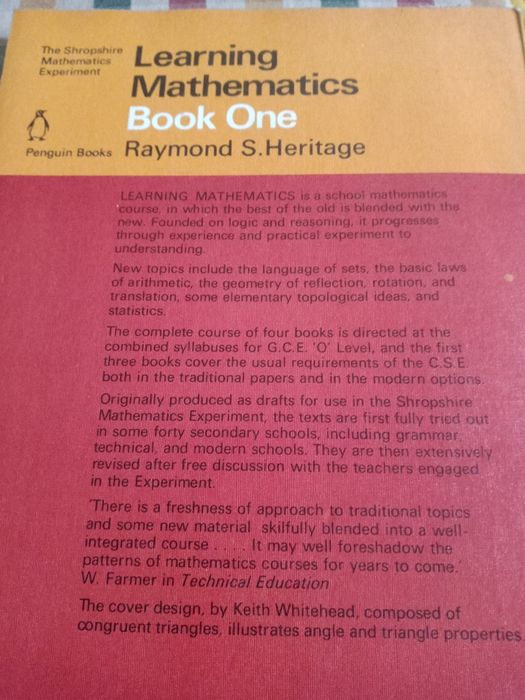 Book One Learning Mathematics