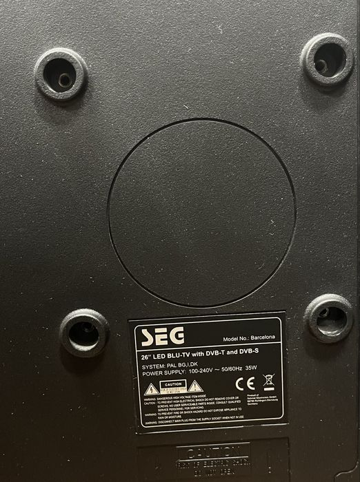 Telewizor 26 cali LED - SEG Barcelona BLUE-TV + pilot