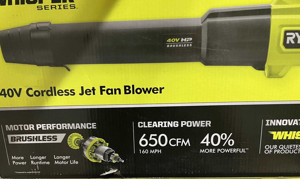 Акумуляторна повітродувка Ryobi RY404014 40V HP Brushless нова США