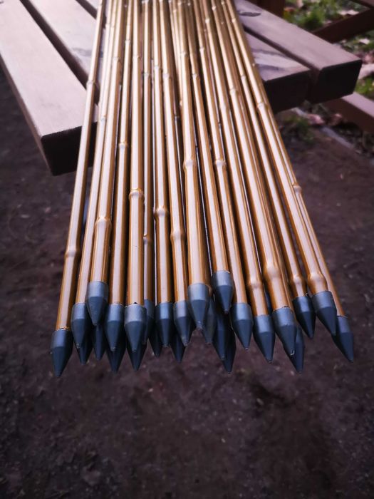 Металлические опоры для растений "Бамбук" покрытые ПВХ для подвязки