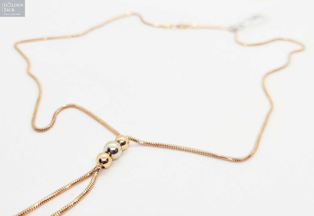 Złoty łańcuszek naszyjnik Kulki Złota złoto pr. 585 6,63 g dł. 47 cm