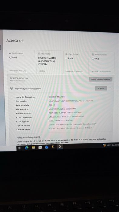 Toshiba Portégé X20W-D | i7 | 8GB | SSD 256GB | Touch 360º