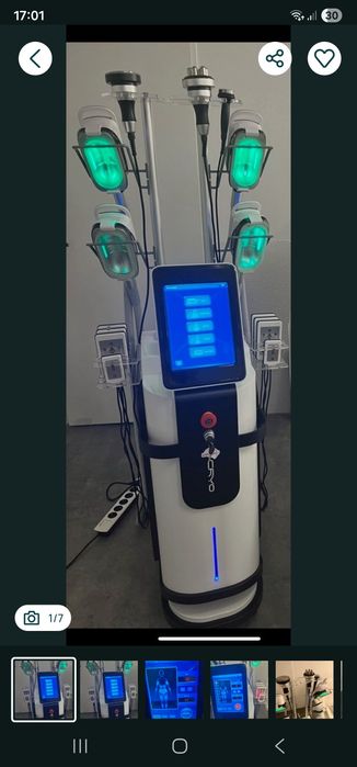 Kriolipoliza, Angle 360 COOL, 5 głowic cryo, RF, liposukcja