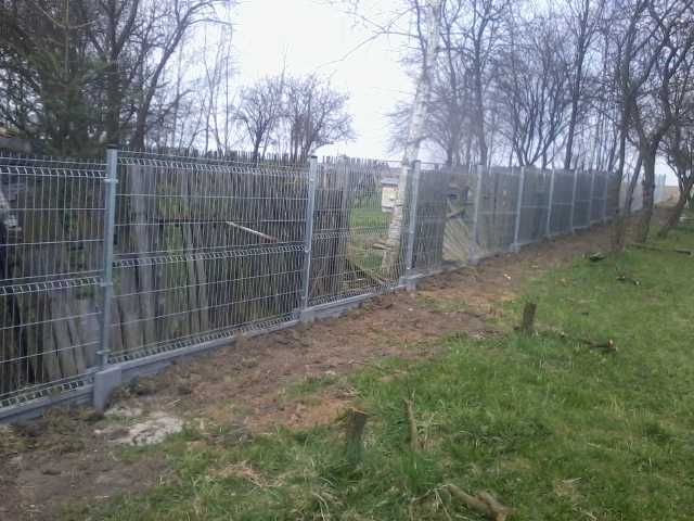 Ogrodzenie panelowe 153cm fi 4mm + płyta betonowa montaż KOMPLET
