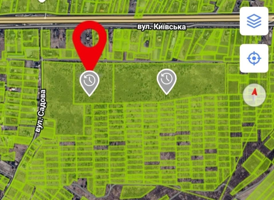 Участок 12,5 Га по Житомирской трассе с.Любимовка (рядом Бузовая)