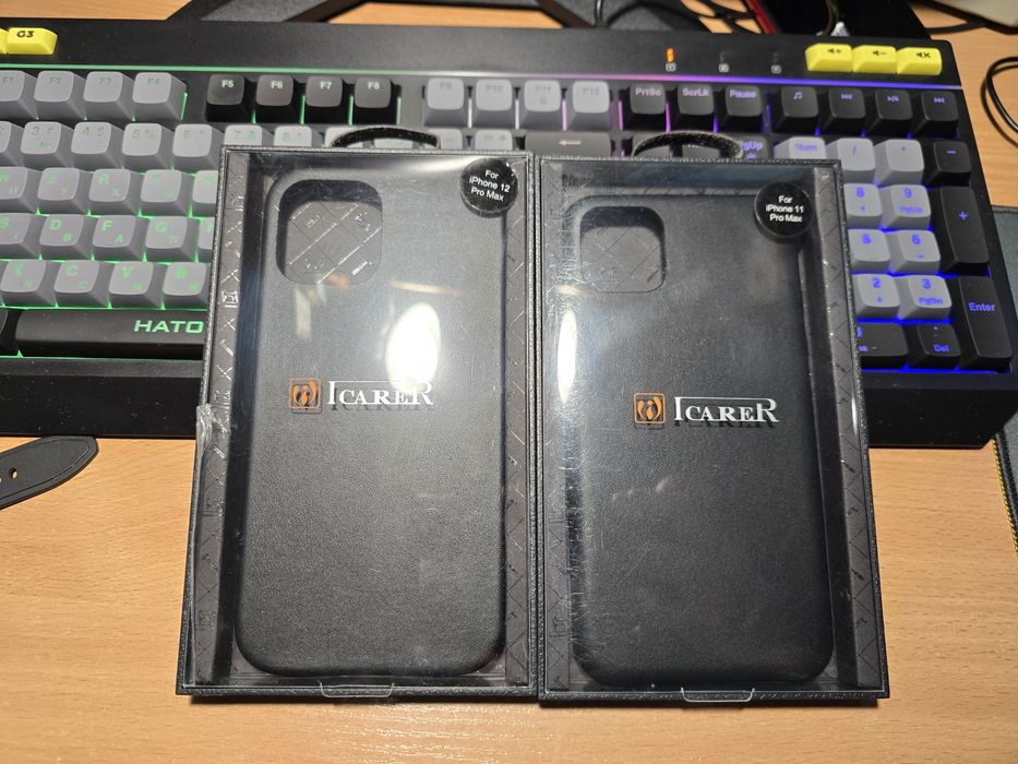 Чохол іСarer  шкіряний Iphone 11 pro max  іСarer кожа