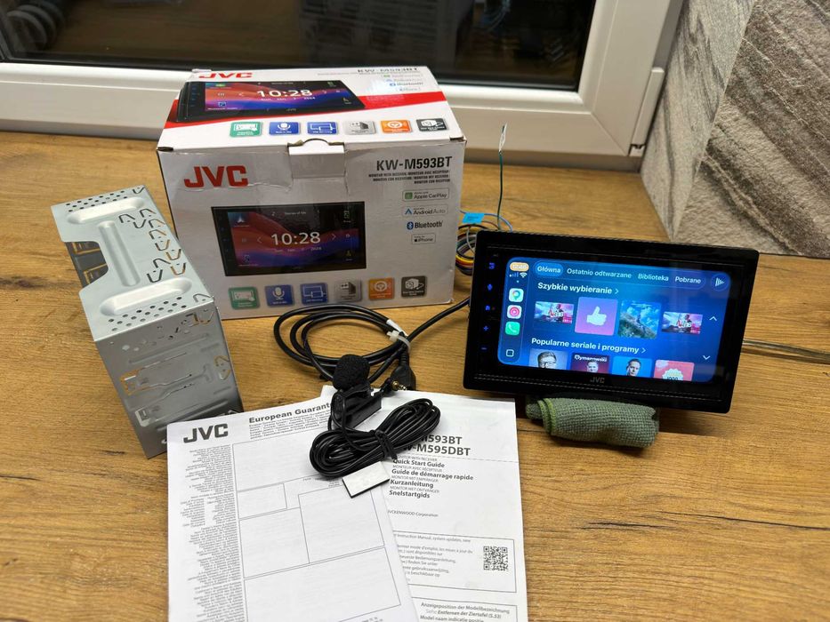 radio samochodowe jvc kw-m593bt,carplay android auto