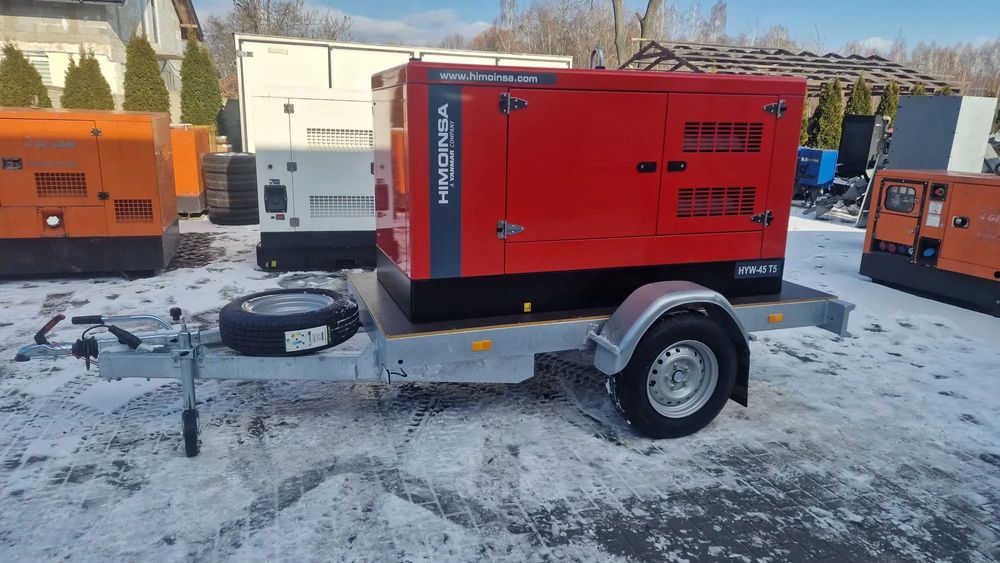 Himoinsa HYW 45 T5 41,8 KVA  Agregat prądotwórczy HYW 45 T5 41,8 KVA Himoinsa na przyczepce GEWE