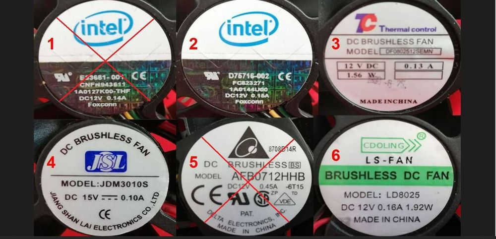 Вентилятор охлаждения Brushless DC12V 0.45A 0,16А 0,13A 80 мм 2-3-4Pin