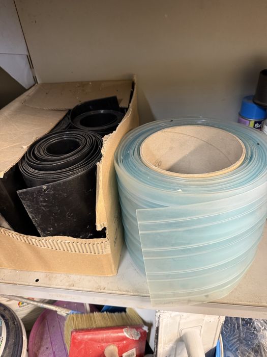 Kurtyna do mrozni chlodni bezbarwna i czarna