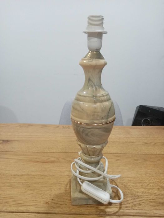 Candeeiro de mesa em pedra, altura 37 cm