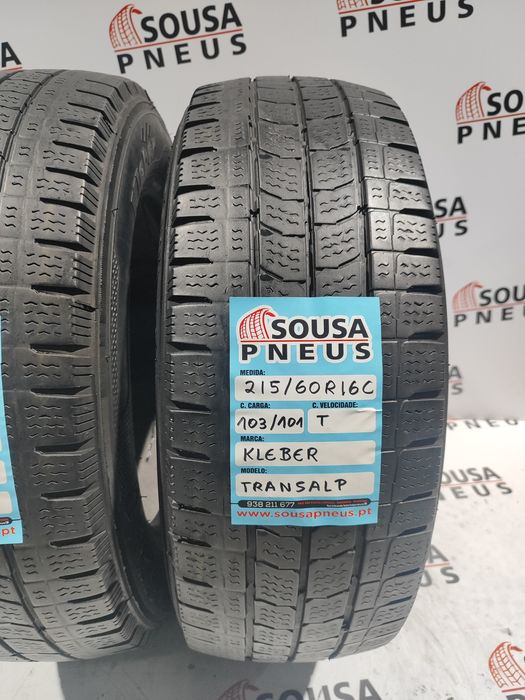 2 pneus semi novos 215-60R16C Kleber - Oferta dos Portes