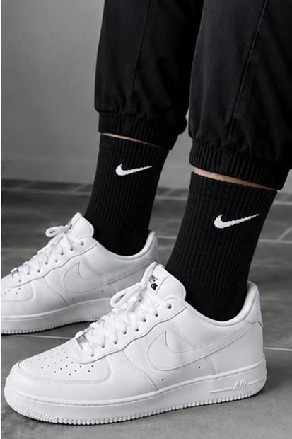 Skarpety Nike (5 par) Długie Czarne r.41-45)