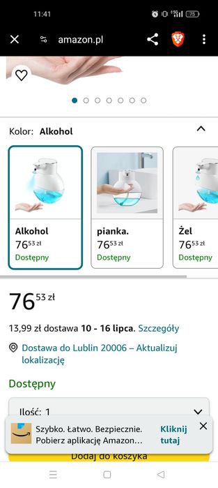 Automatyczny dozownik mydła