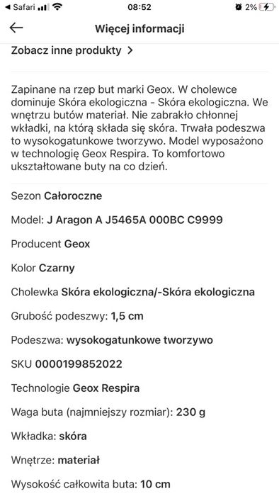 Geox respira buty chlopiece 37 nowe