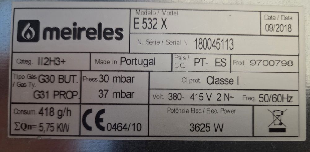 Fogão Meireles inox  Misto apto para todas panelas