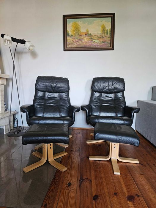 Fotele skórzane rozkładane