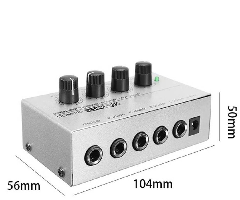 Компактний 4-канальний мікшер-підсилювач MX400