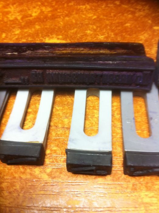 Штамп, печать. "Оплачено, инвентаризация, цыфры"