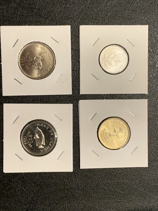4 Moedas Uganda - UNC (Não Circuladas)