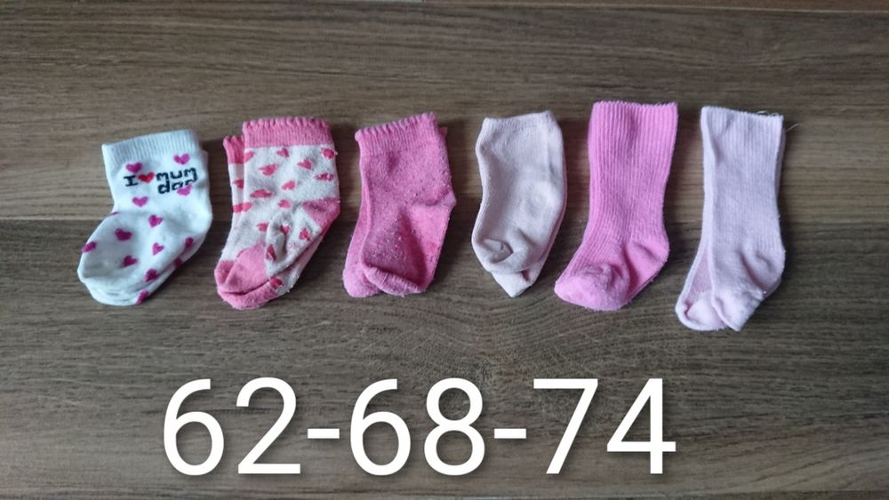 Skarpetki 20szt dla dziewczynki 56-62-68-74