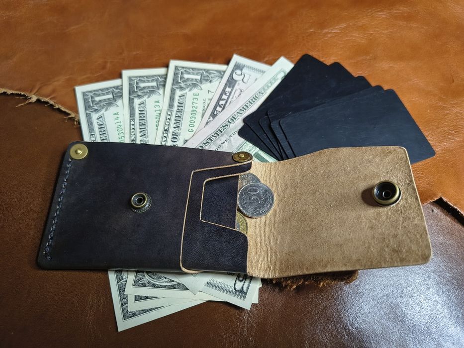 CardHolder-portfel skórzany. HAND MADE