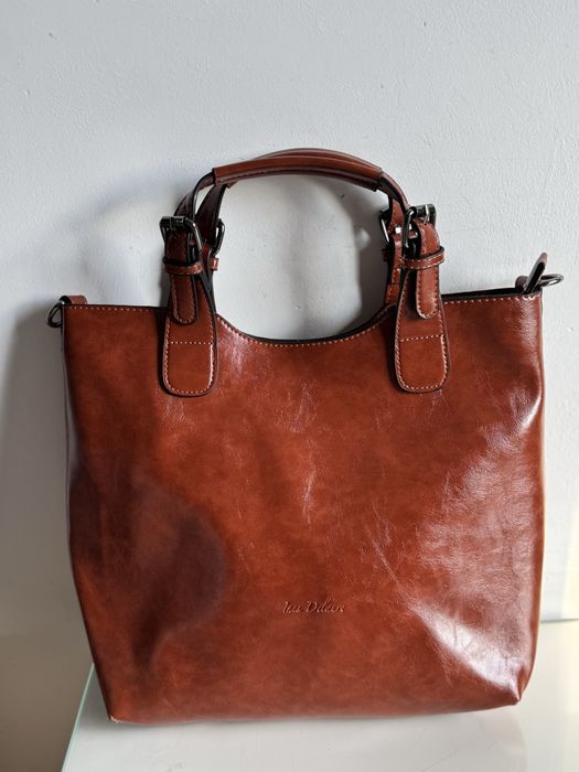 Ines Delaure torebka shopper jasnocamelowa zarka duża