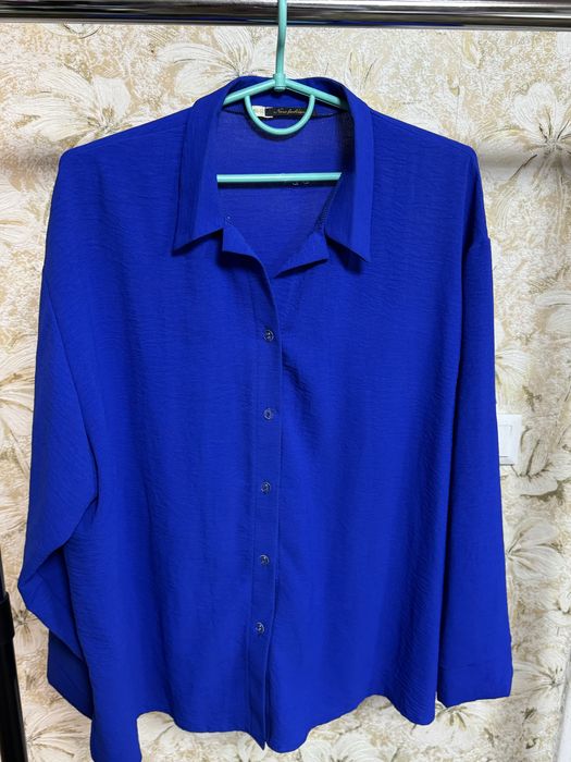 Костюм синій з креп-жатки