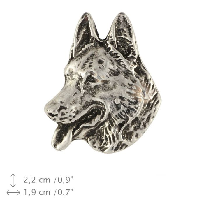 Owczarek niemiecki pin posrebrzony Art-Dog