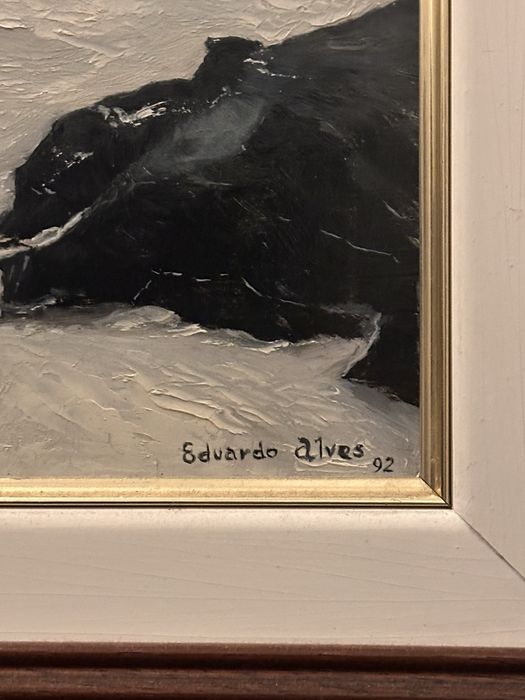 Quadro Original a Óleo – Marinha – Assinado e Datado (1992)