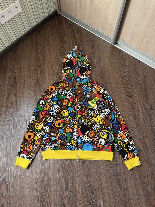 ⚠️本日最終値下げ！BAPE BABY MILO FULLZIP HOODIE Legit! Зип-худи bape baby milo animal safari full-zip hoodie x