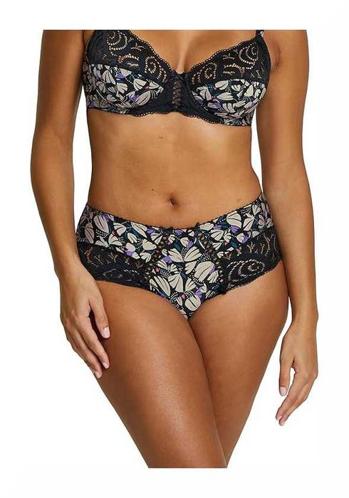 Damskie Majtki SANS COMPLEXE Koronkowe z nadrukiem tulipanów 36/38
