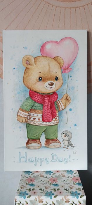 Картина "Медвежонок" холст 30х50