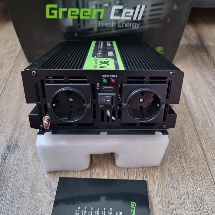 Інвертор Green Cell INV25 (12V/230V 1500W/3000W) модифікована синусоїд