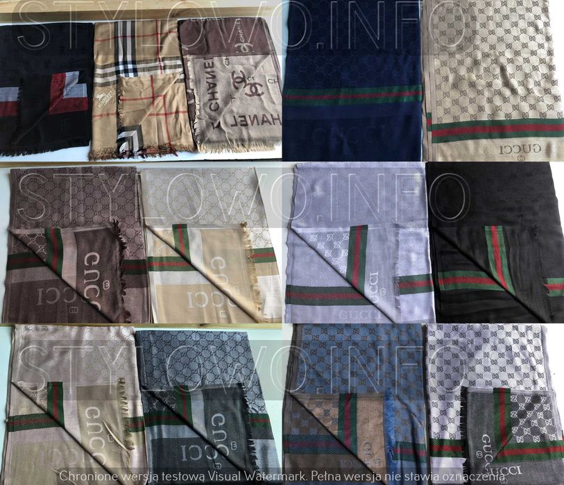 Szal grubszy Burberry Tommy Hilfiger nowość jesień damski